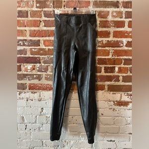 Spanx leather like joggers